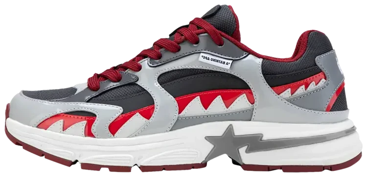 A Bathing Ape "Bape Shark Sta #3 M2 "Grey Red"