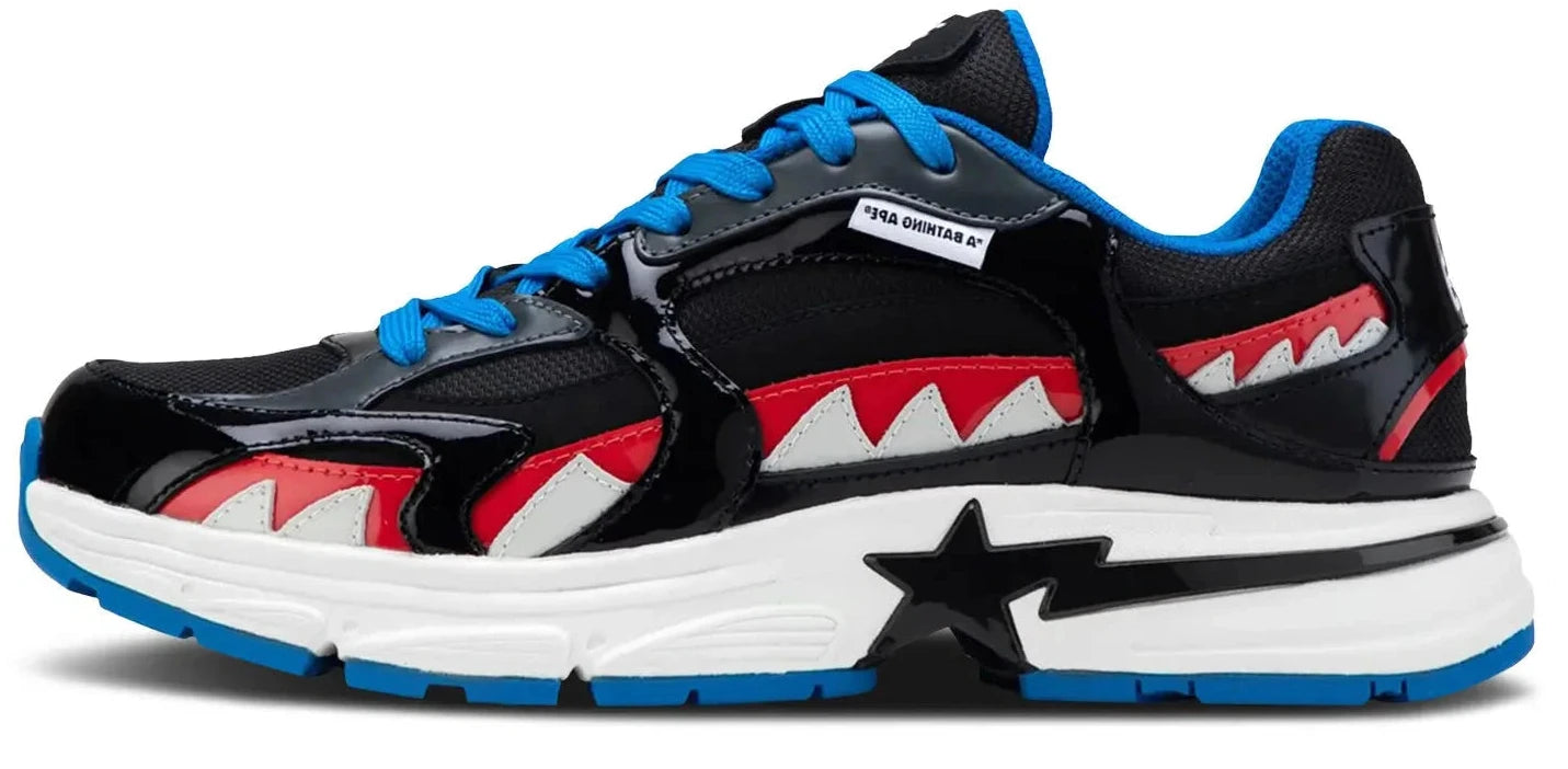 A Bathing Ape "Bape Shark STA #3 M2 Black Blue Laces"