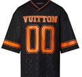 Louis Vuitton Monogram Sporty V-Neck Football Jersey "Black Orange"