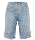 Amiri Bandana Jacquard Denim Shorts