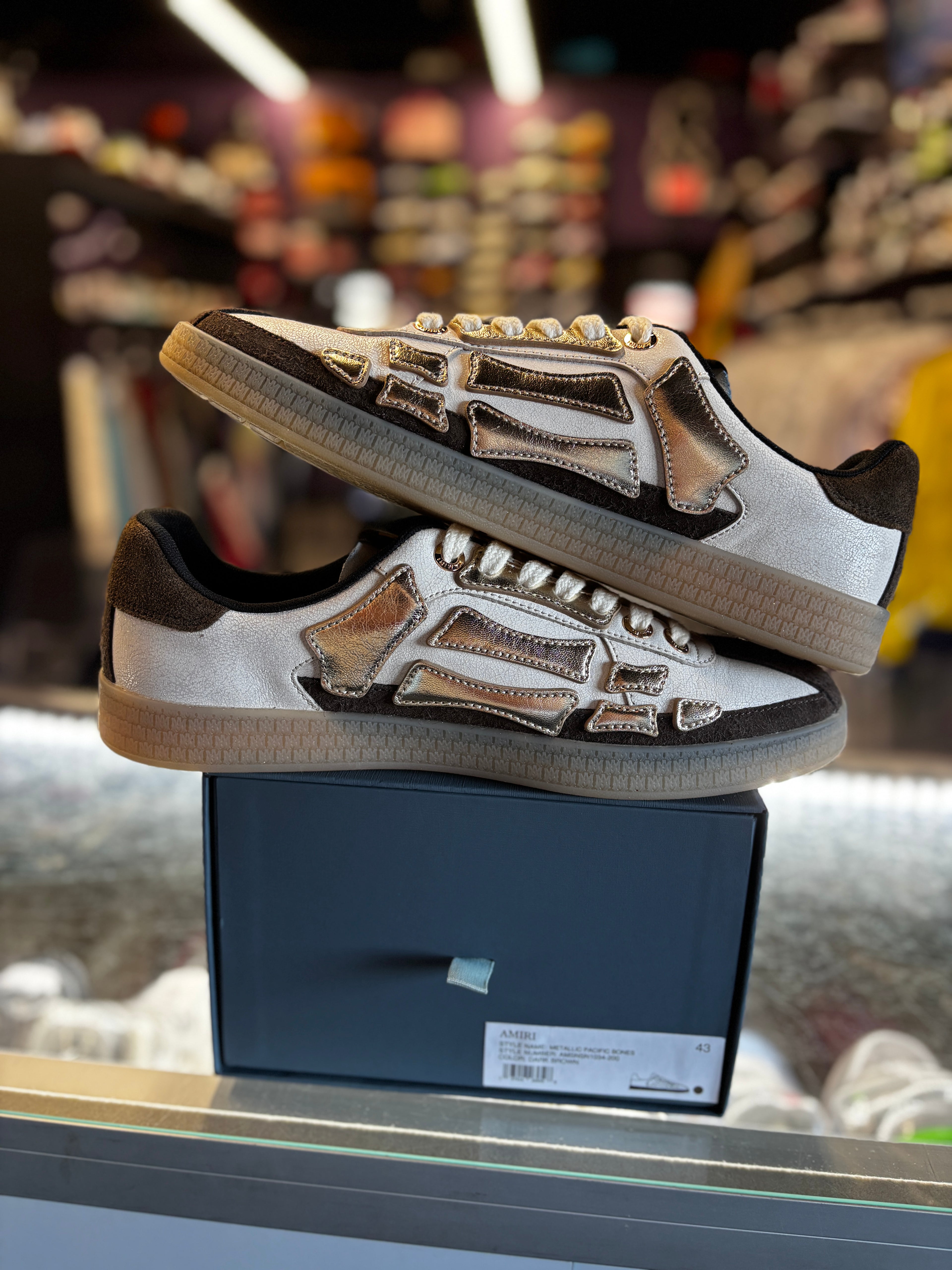 Amiri Pacific Bones Leather "Gold/Brown"