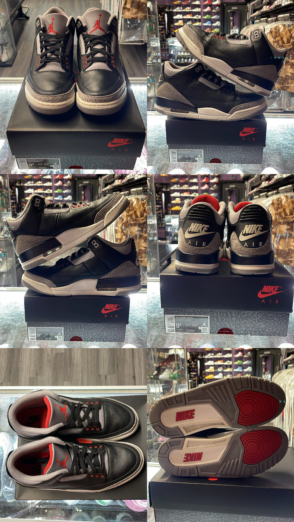 2024 Air Jordan Retro 3 OG "Black Cement"