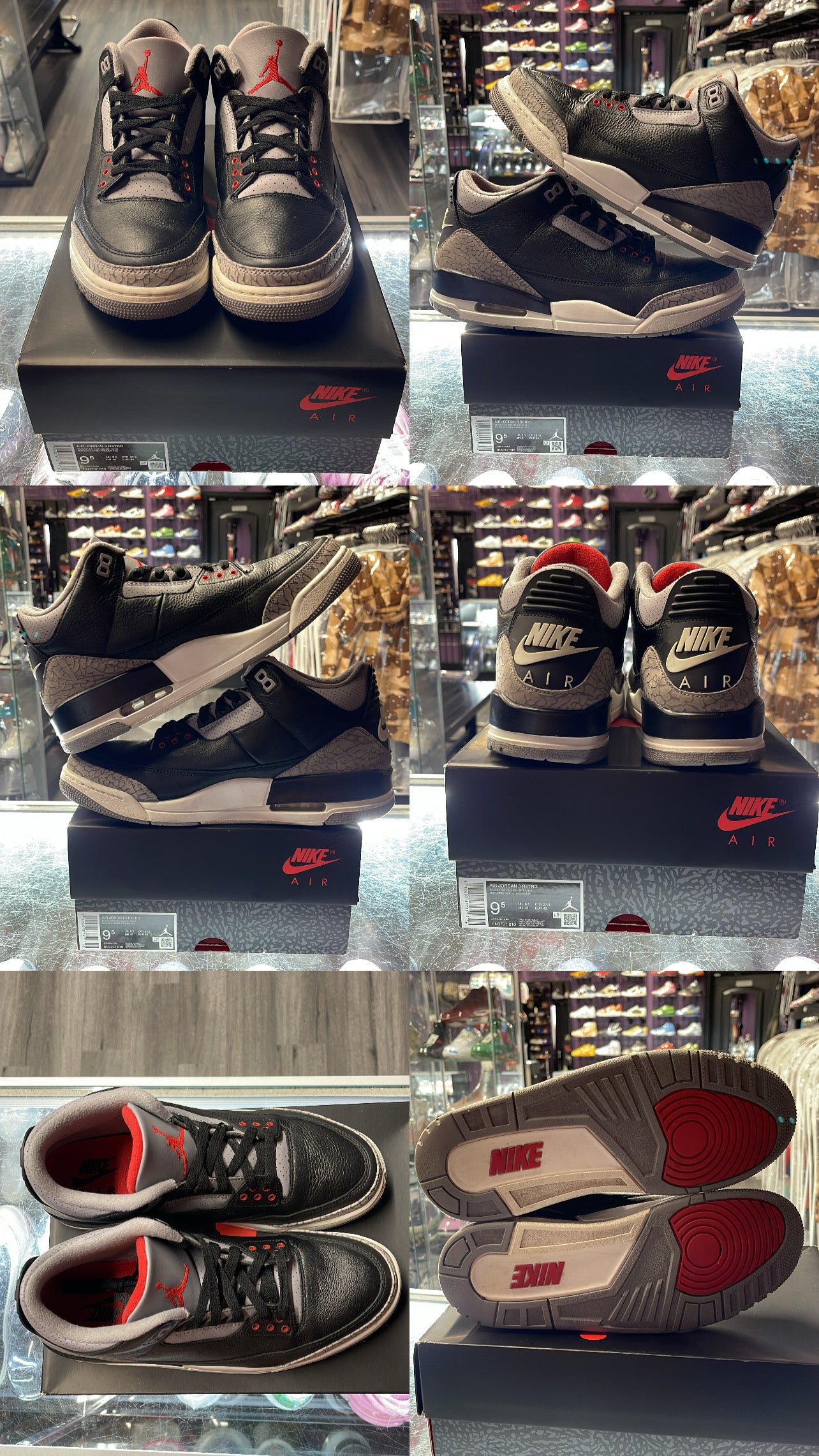 2024 Air Jordan Retro 3 OG "Black Cement"