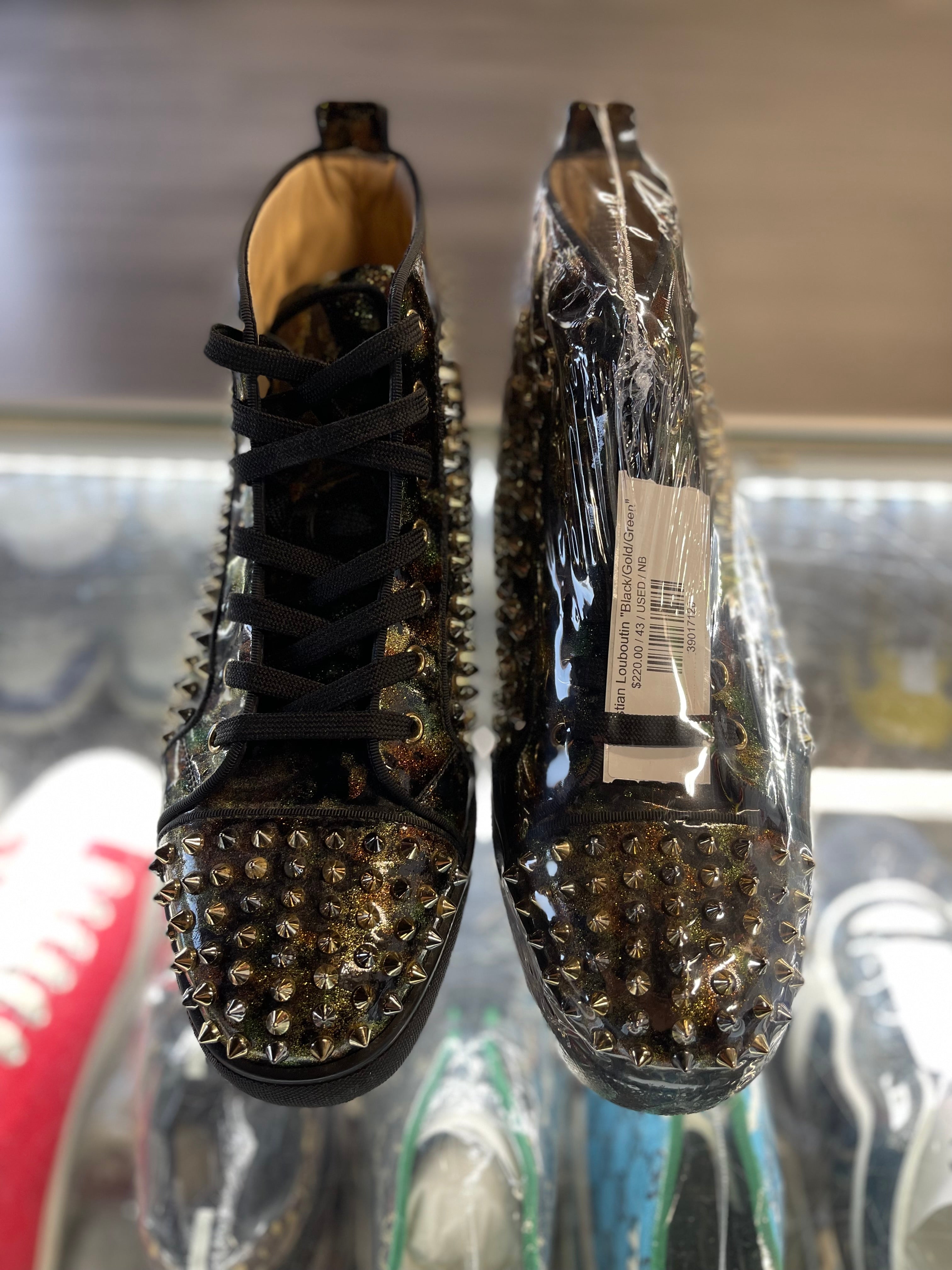 Christian Louboutin "Black/Gold/Green"