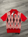 Amiri Argyle Jacquard Polo "Red"