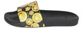 Versace Slide Medusa Head "Black/Gold Leather"