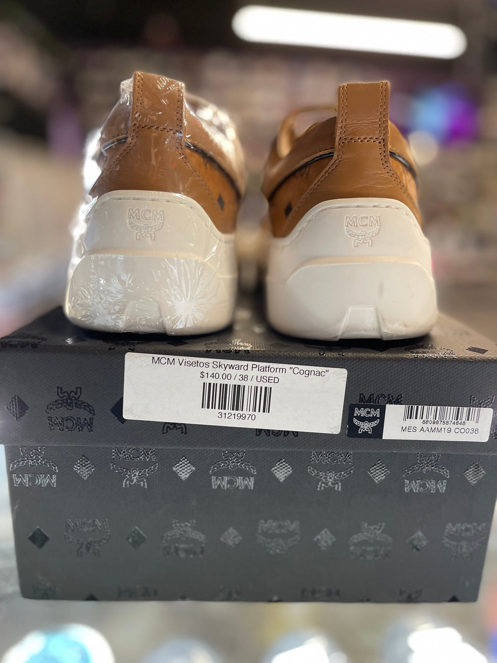 MCM Visetos Skyward Platform "Cognac"
