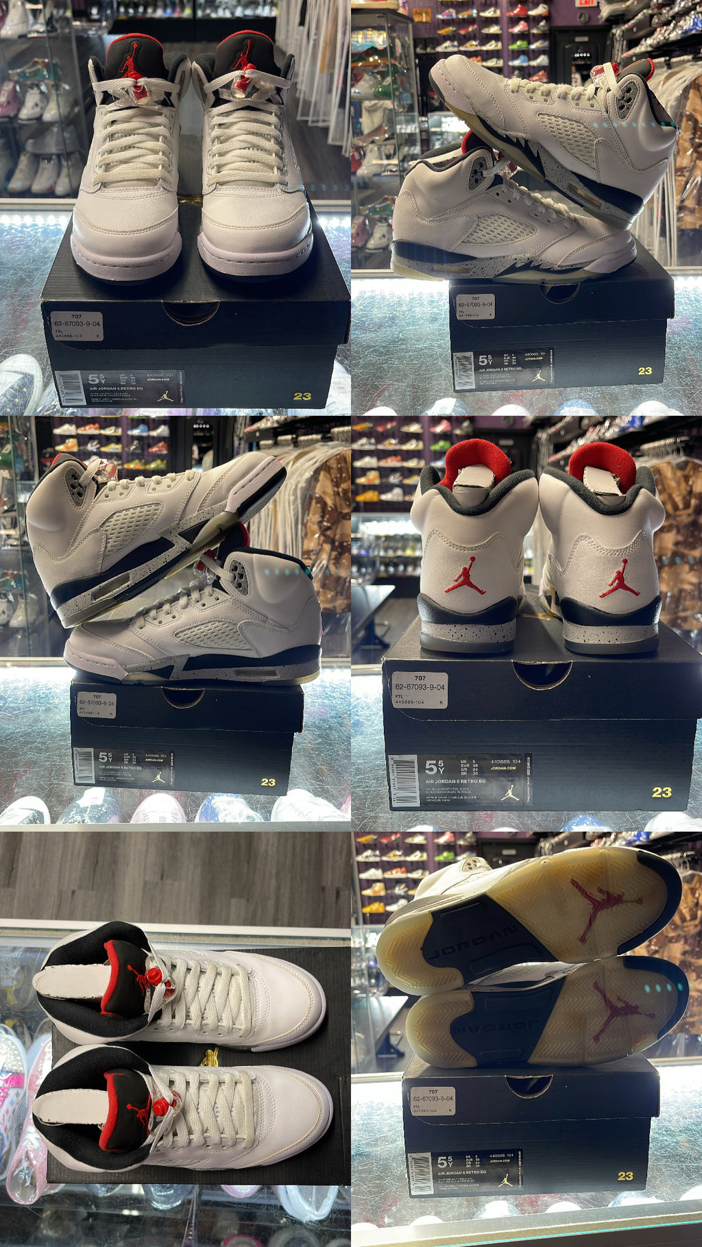 2017 Air Jordan Retro 5 "White Cement" (GS)
