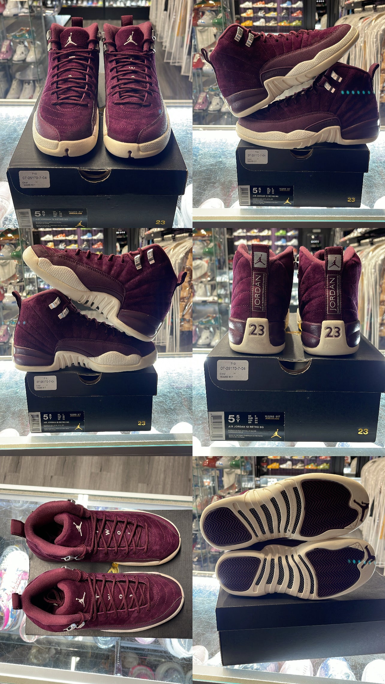 2017 Air Jordan Retro 12 "Bordeaux" (GS)
