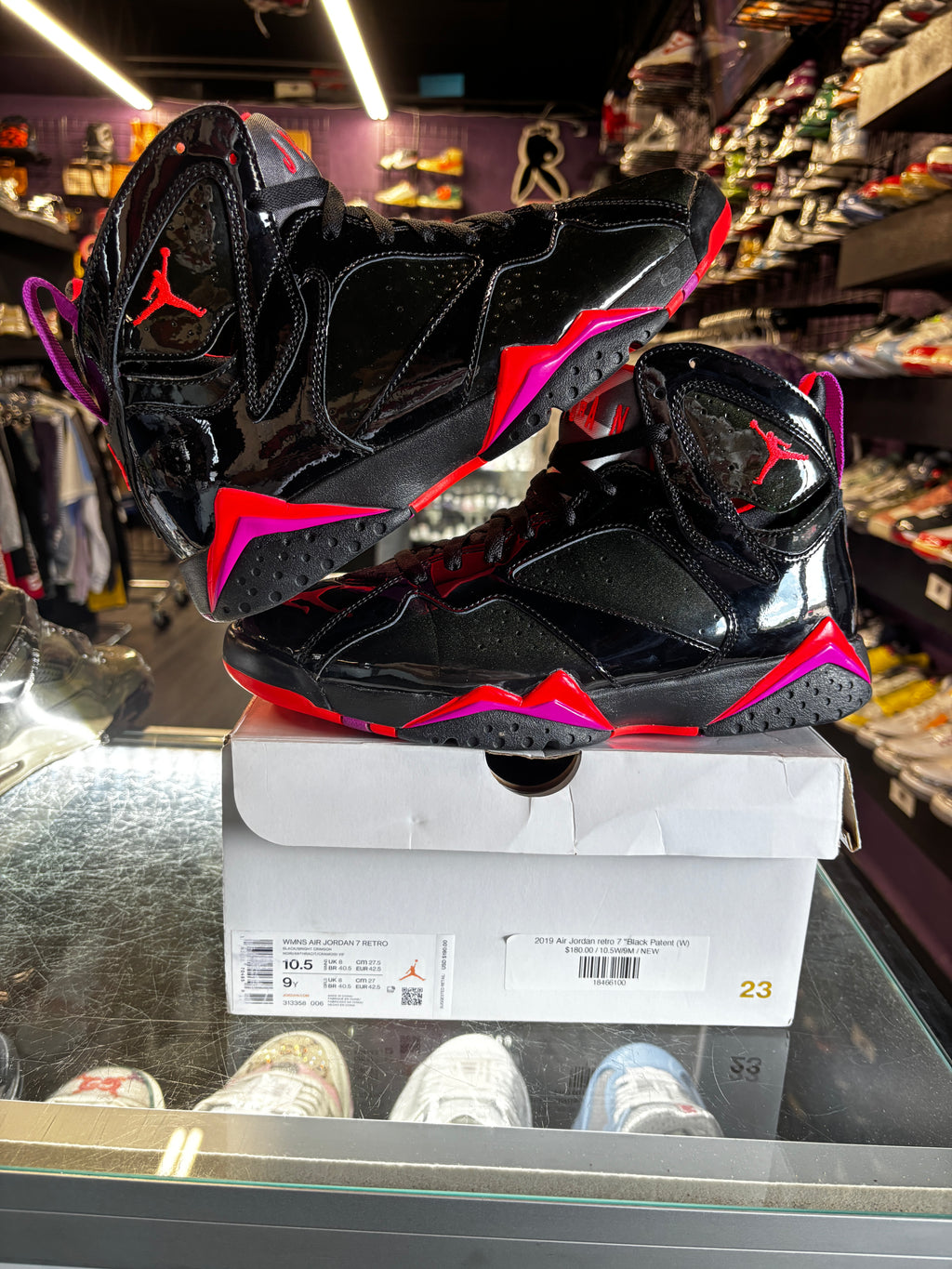 2019 Air Jordan Retro 7 "Black Patent (W)