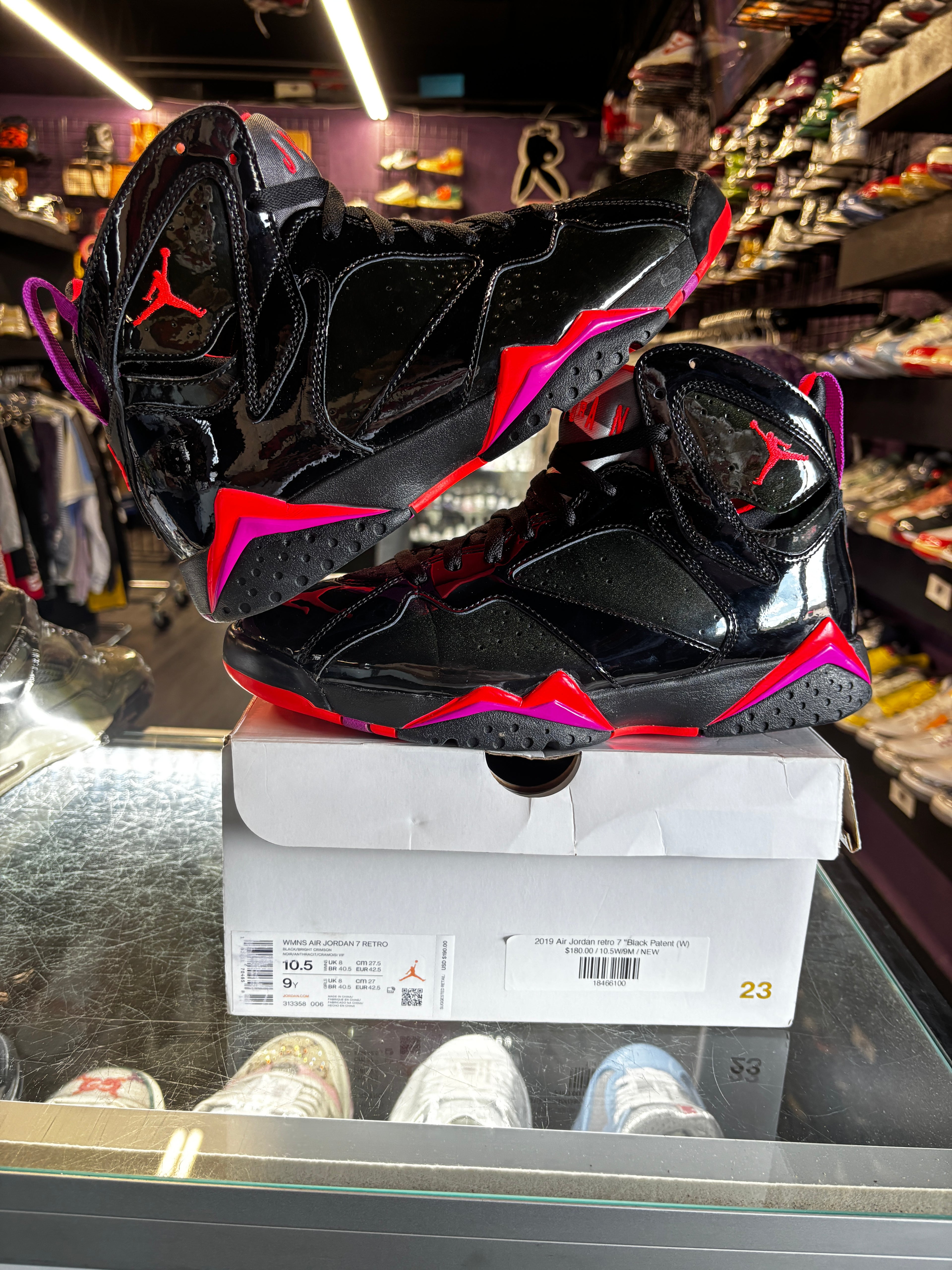 2019 Air Jordan Retro 7 "Black Patent (W)