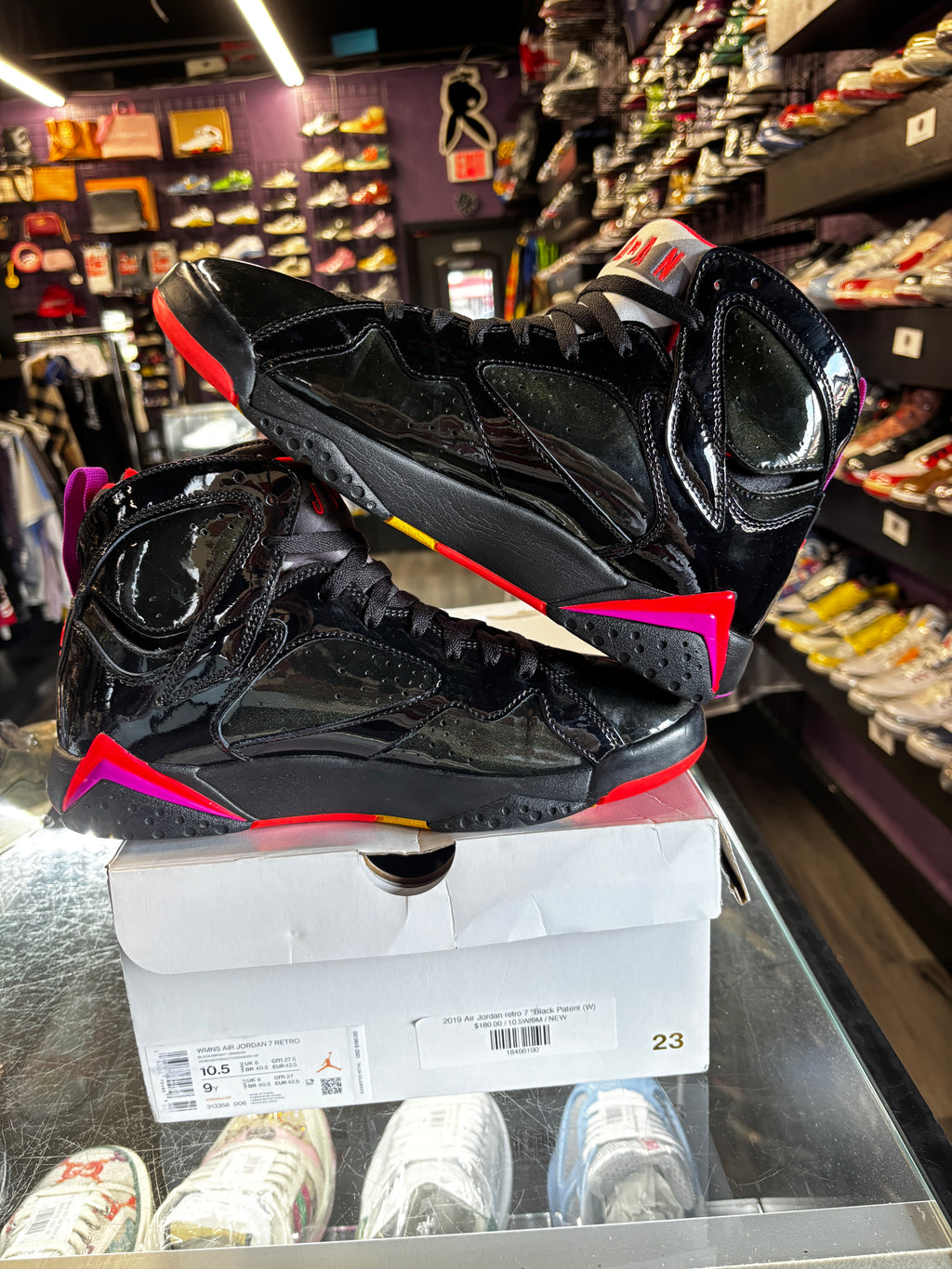 2019 Air Jordan Retro 7 "Black Patent (W)