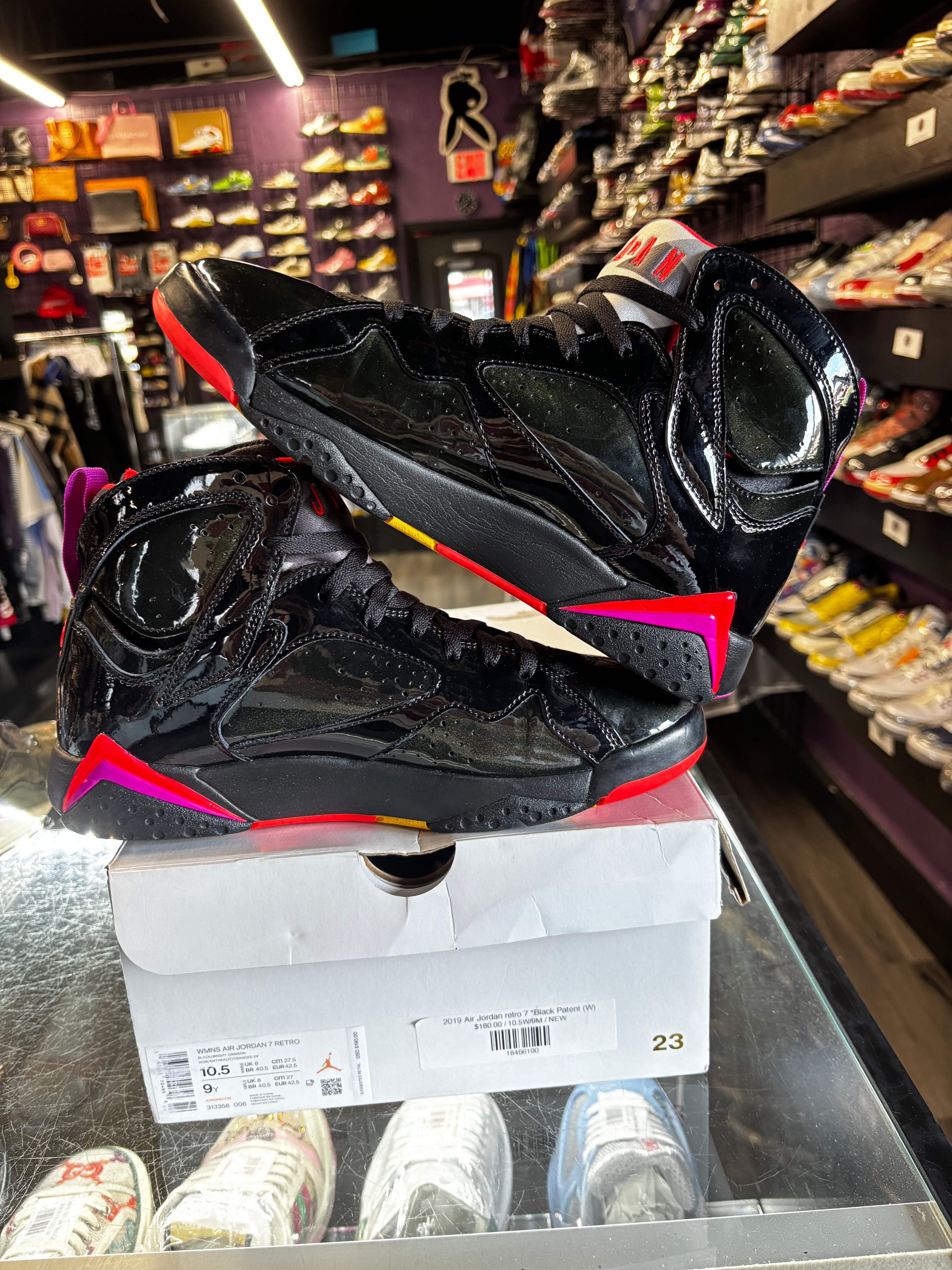 2019 Air Jordan Retro 7 "Black Patent (W)