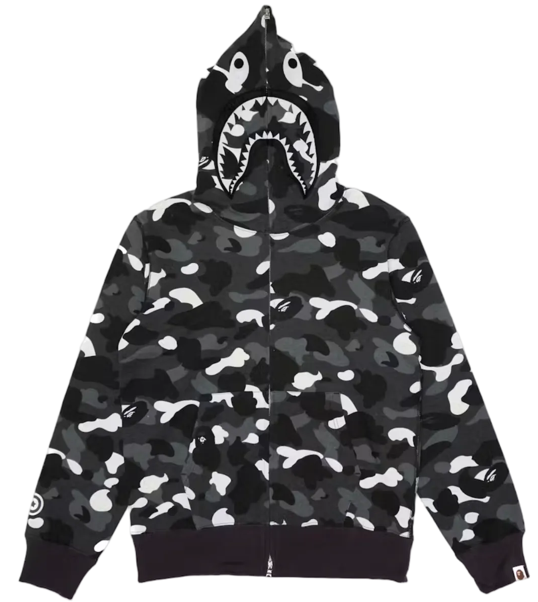 Bape City Camo Shark WGM Full Zip Hoodie (Glow Dark)