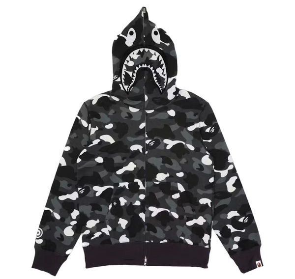 Bape City Camo Shark WGM Full Zip Hoodie (Glow Dark)