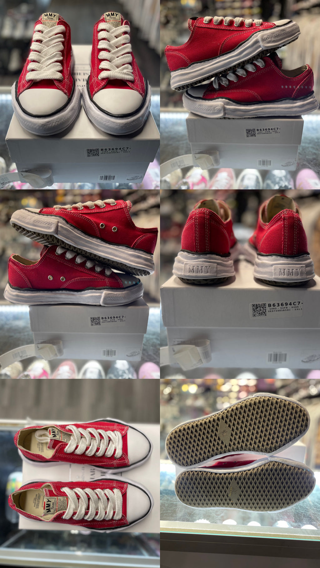 Maison Mihara Yasuhiro Peterson OG Sole Canvas Low "Red"
