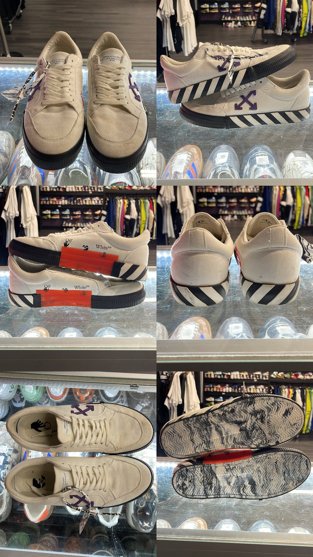 Off-White Low Vulcanized Sneaker "White Purple"