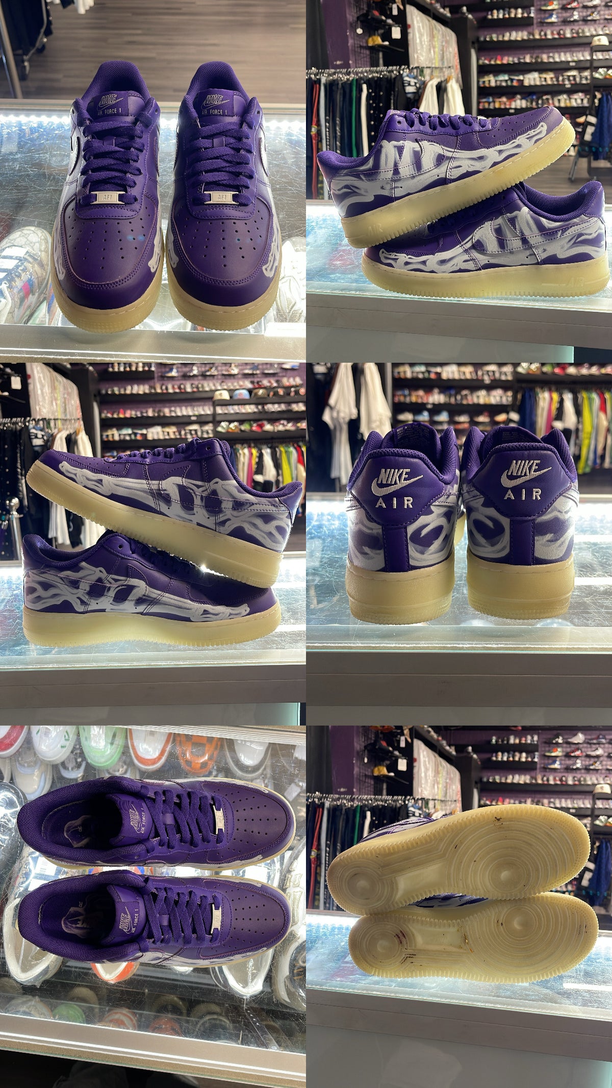 2022 Nike Air Force 1 Low "Purple Skeleton"