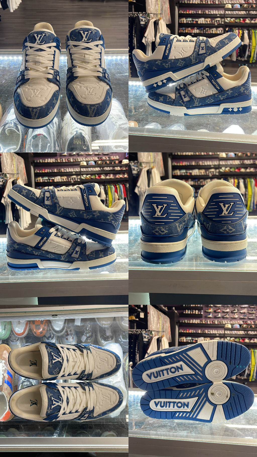 Louis Vuitton Monogram Denim Trainers "Blue"