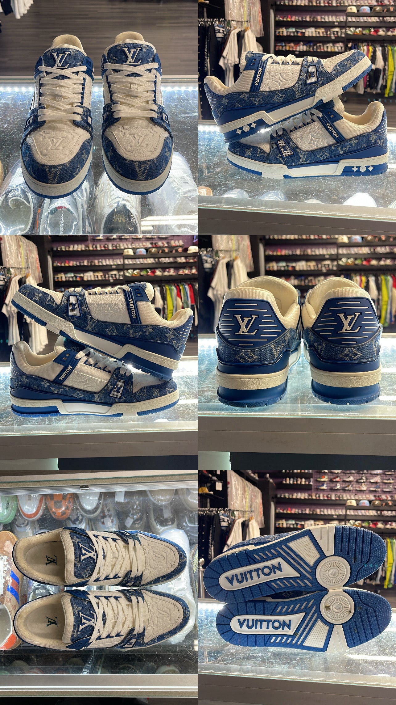 Louis Vuitton Monogram Denim Trainers "Blue"