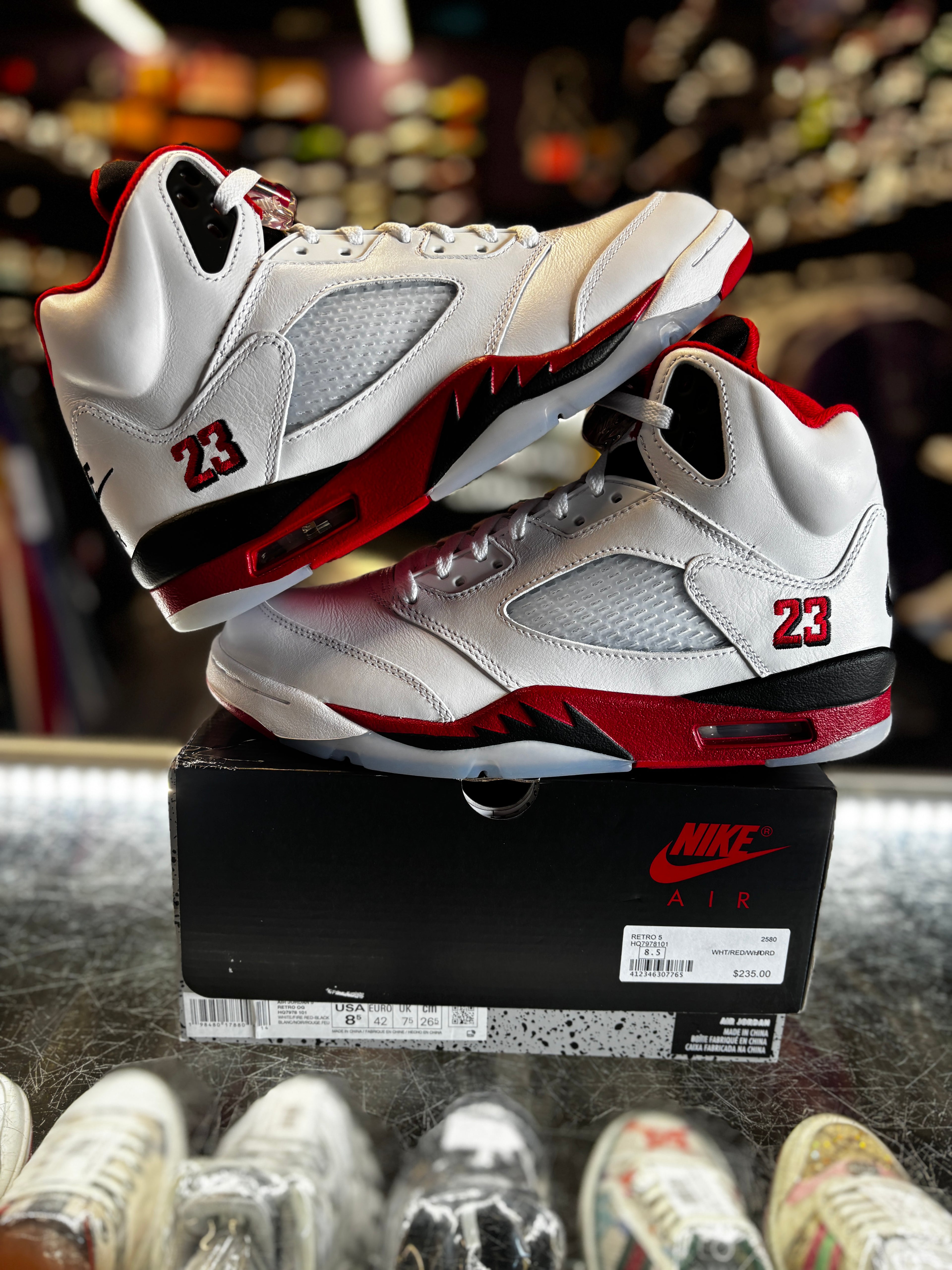 2025 Air Jordan Retro 5 "Fire Red Black Tongue"