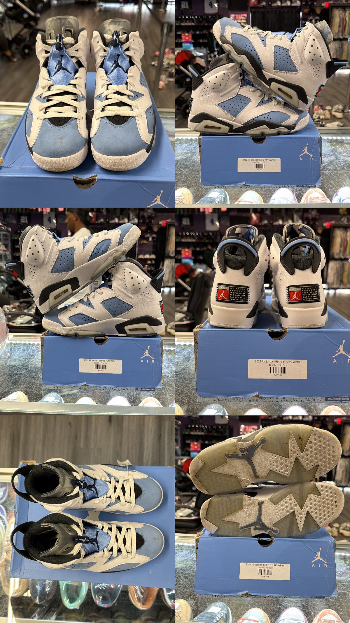 2022 Air Jordan Retro 6 "UNC White"