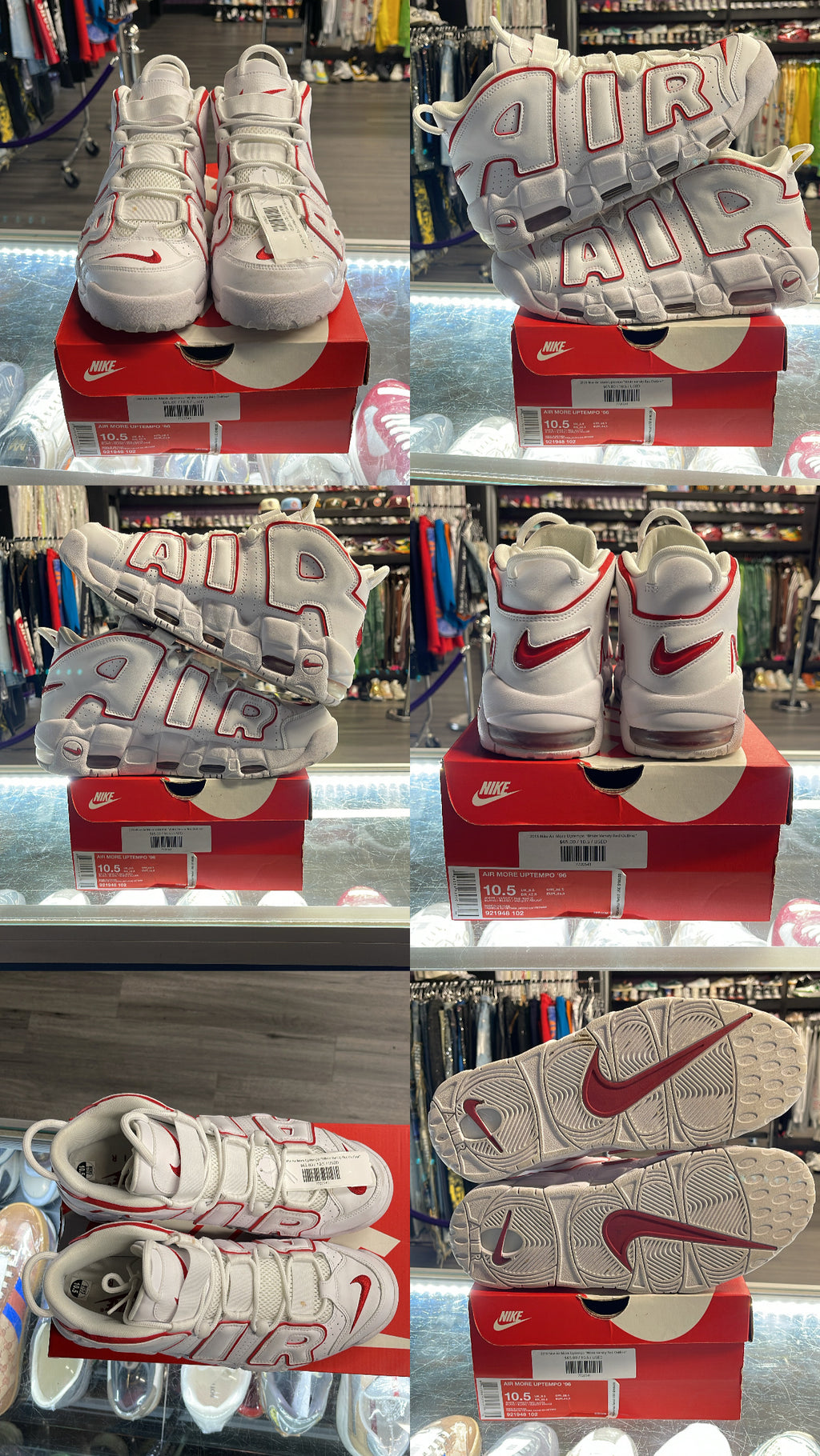 2018 Nike Air More Uptempo "White Varsity Red Outline"