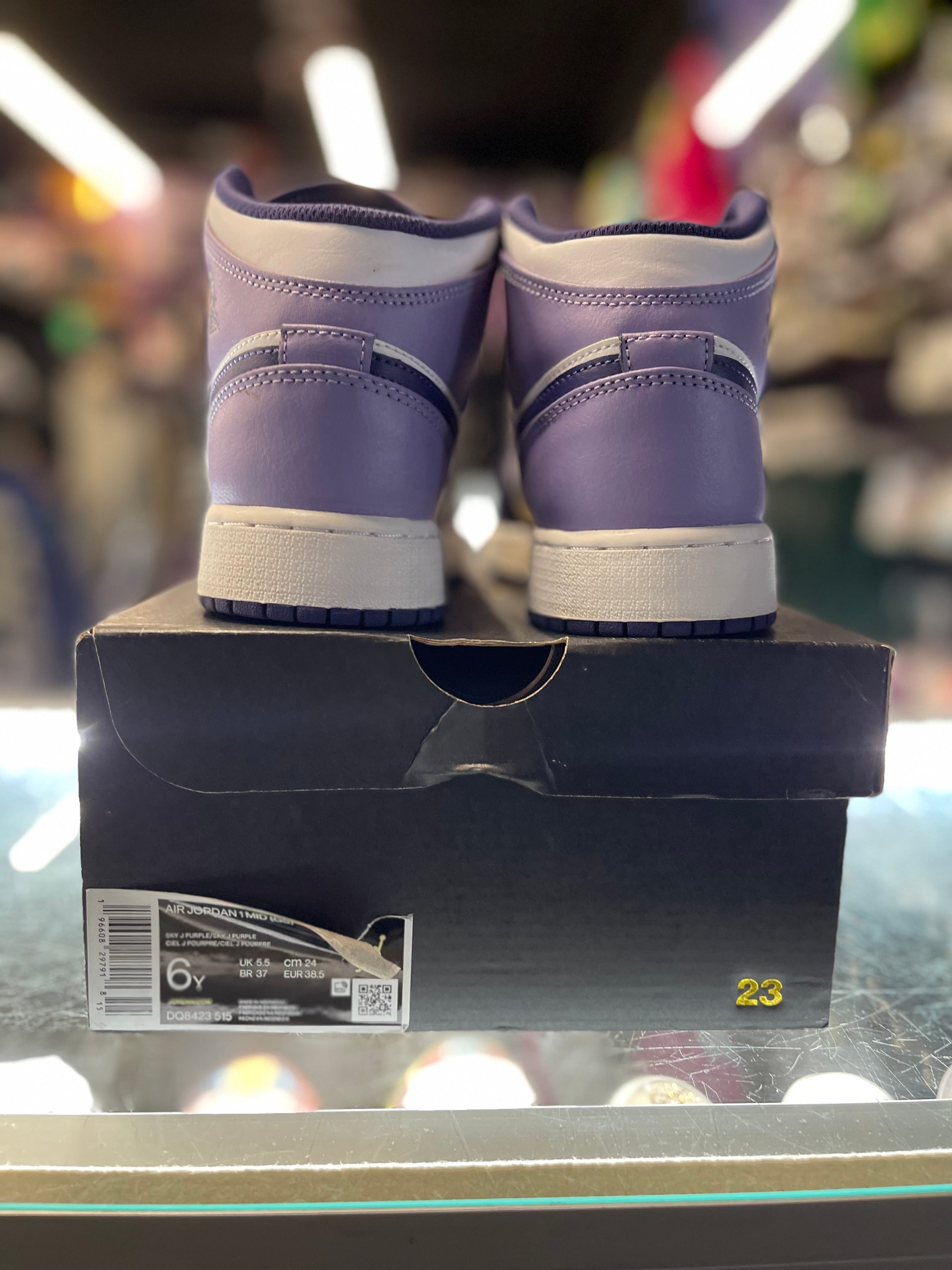 2023 Air Jordan 1 Mid "Sky J Purple" (GS)