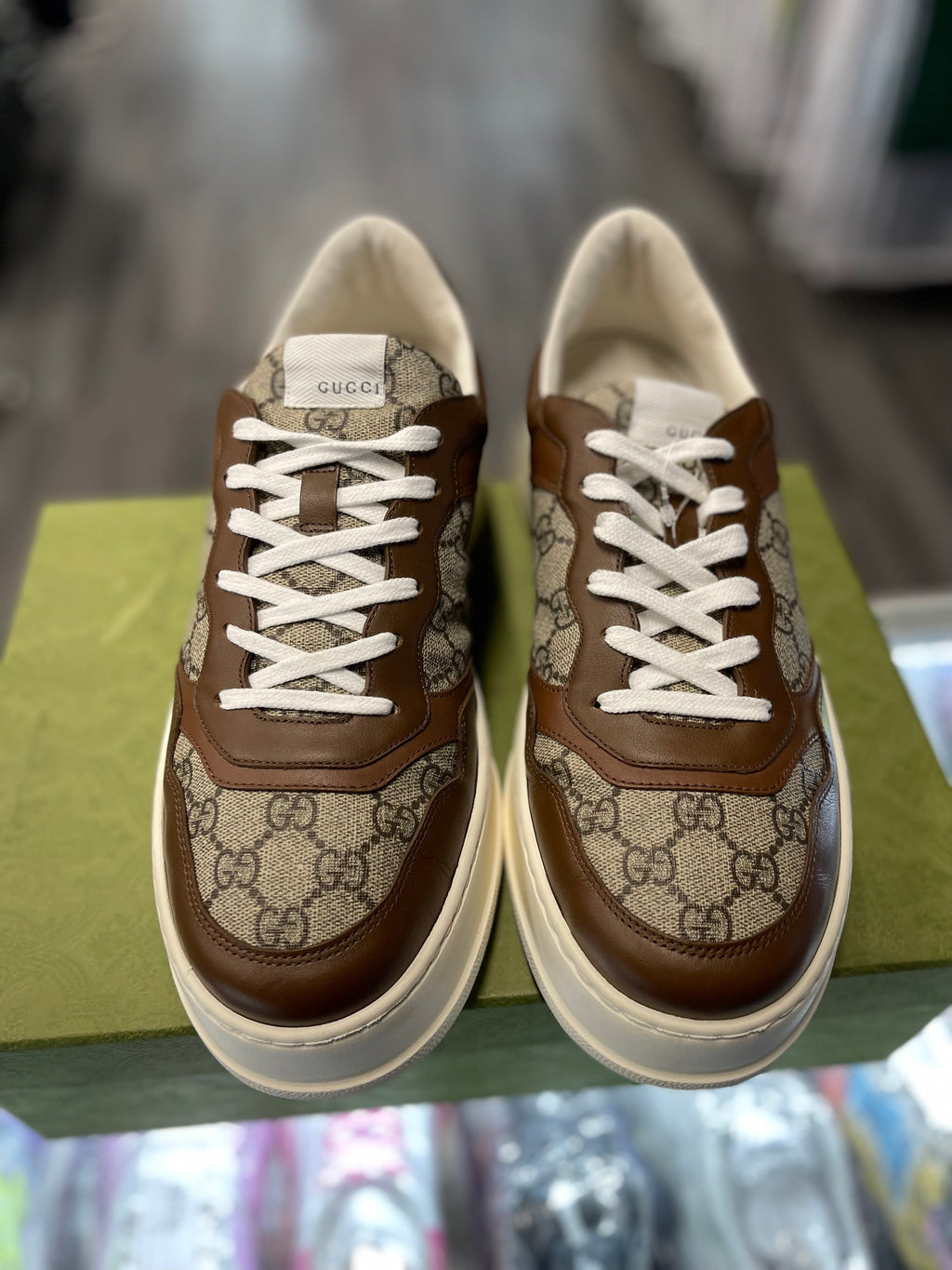 Gucci GG Beige Ebony Canvas Sneaker