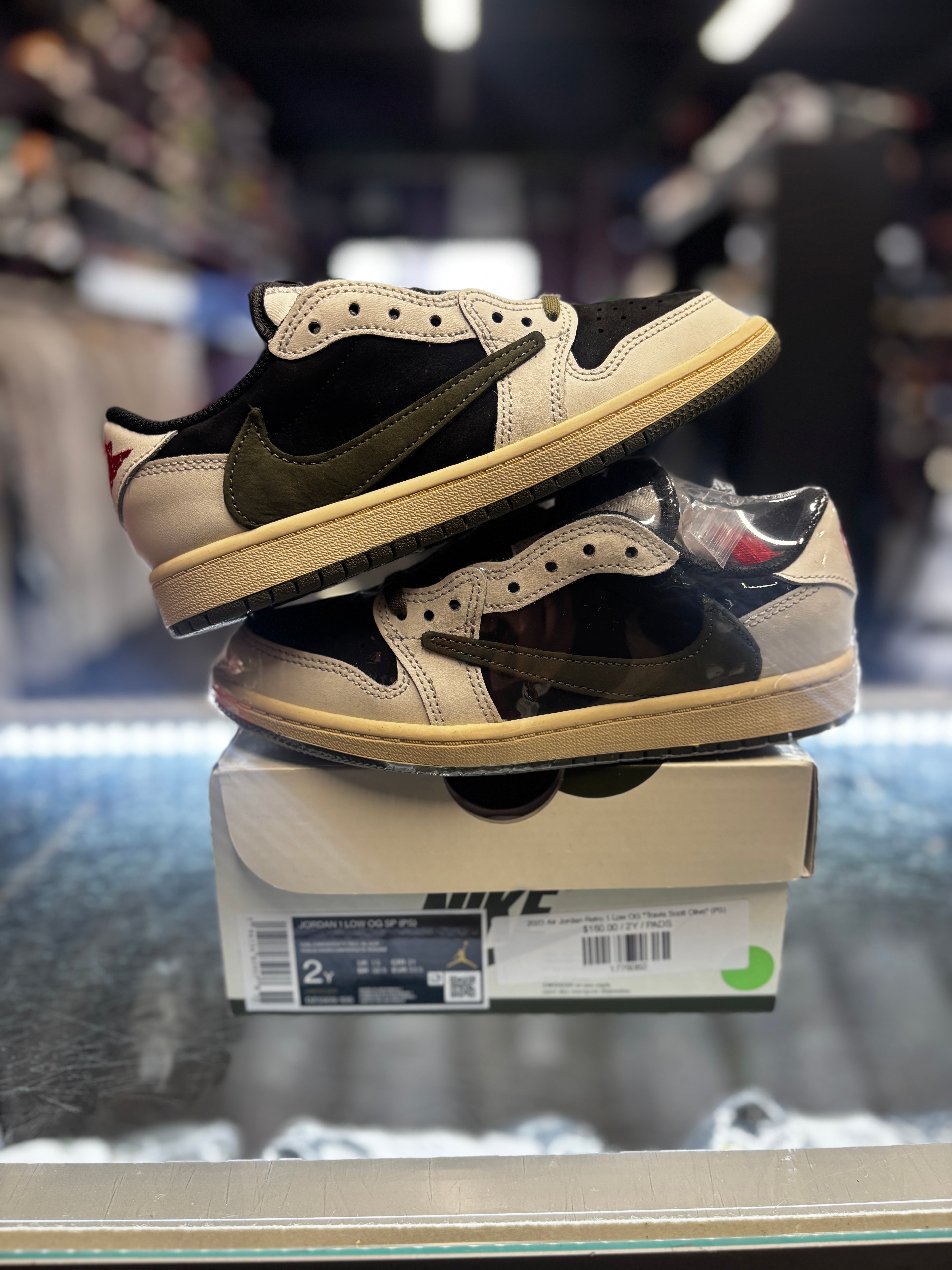 2023 Air Jordan Retro 1 Low OG "Travis Scott Olive" (PS)