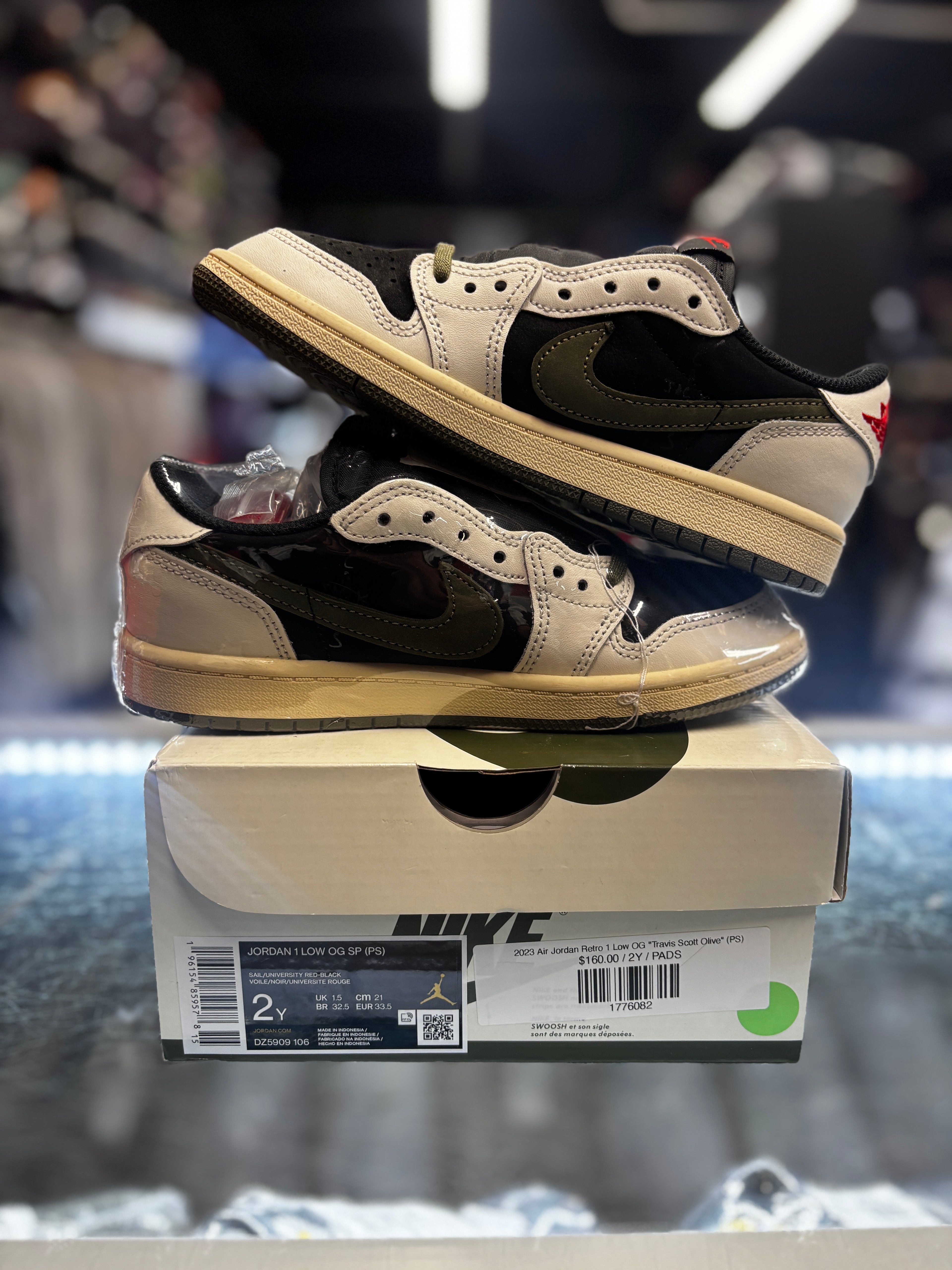 2023 Air Jordan Retro 1 Low OG "Travis Scott Olive" (PS)