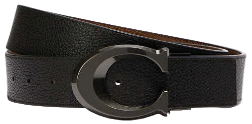 Coach Signature Buckle Reversible Belt "Black/Brown"