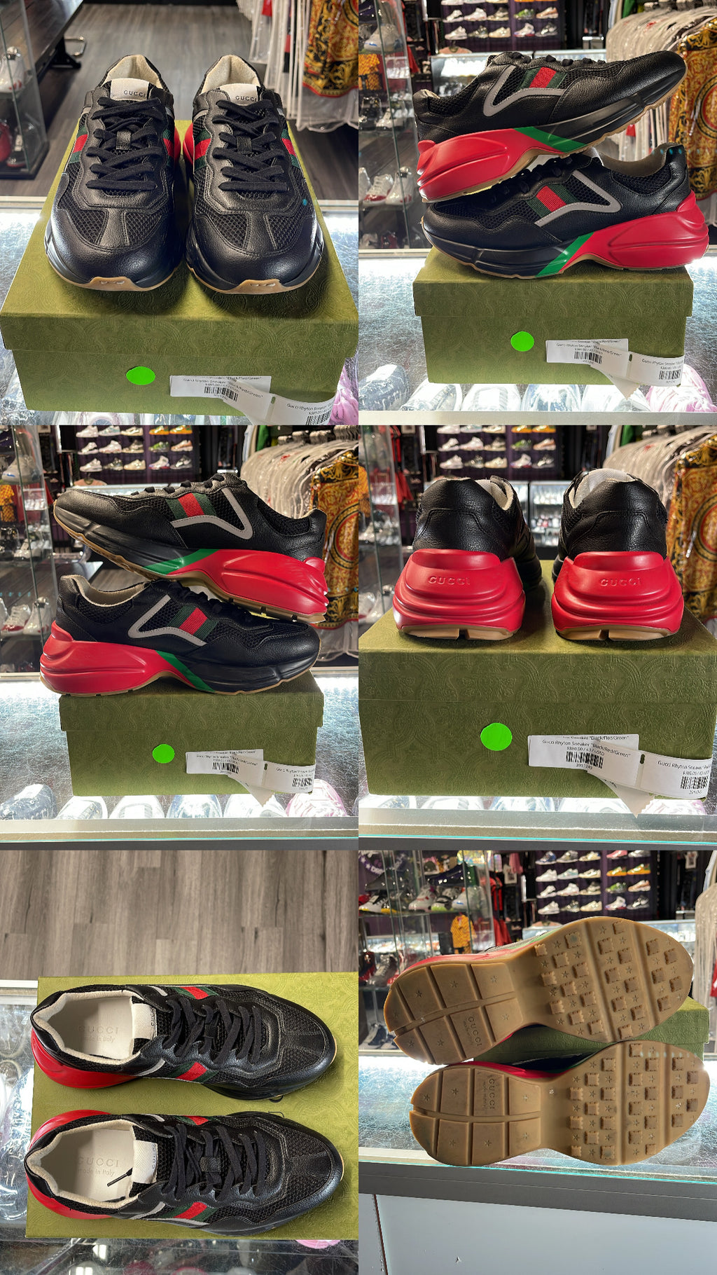 Gucci Rhyton Sneaker "Black/Red/Green"