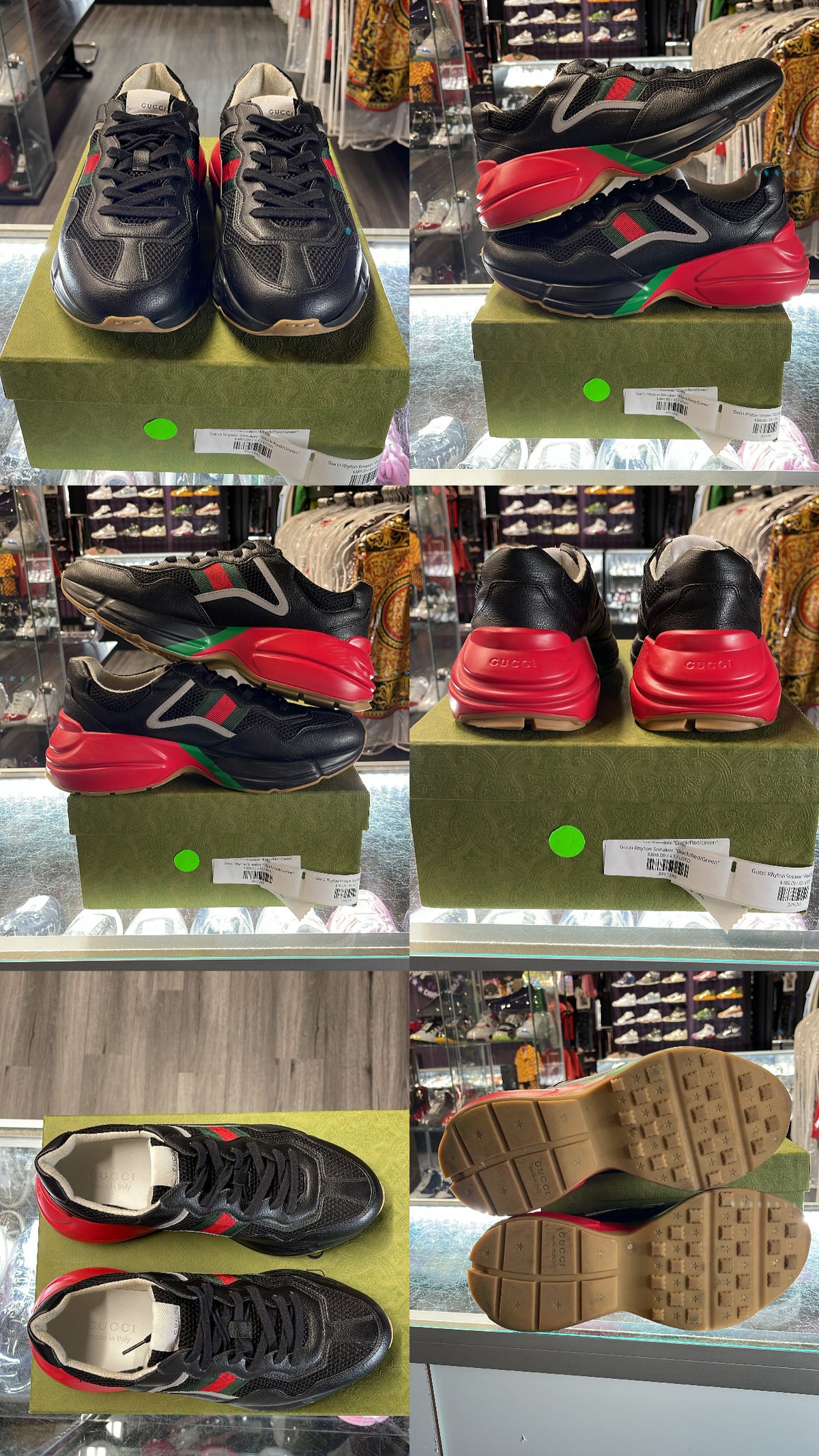 Gucci Rhyton Sneaker "Black/Red/Green"
