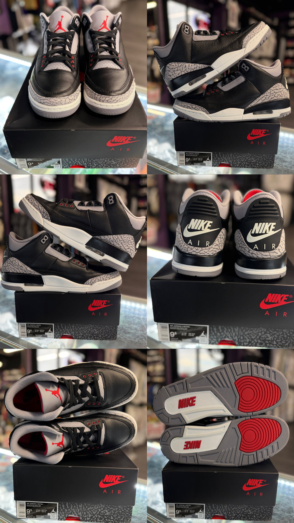 2024 Air Jordan Retro 3 OG "Black Cement"