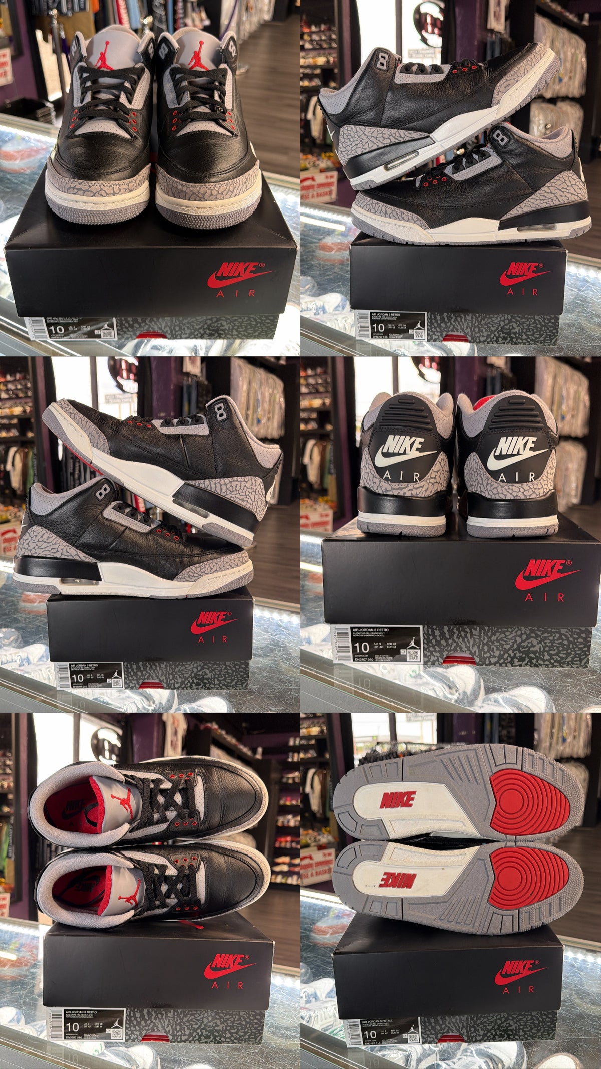 2024 Air Jordan Retro 3 OG "Black Cement"