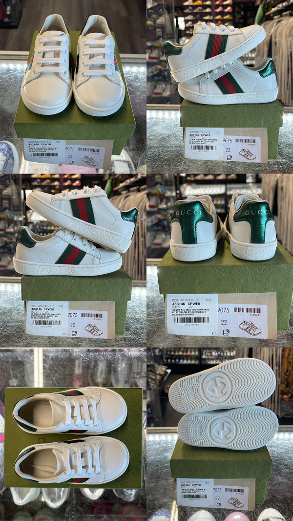 Gucci Ace Leather Sneakers "White" (K)