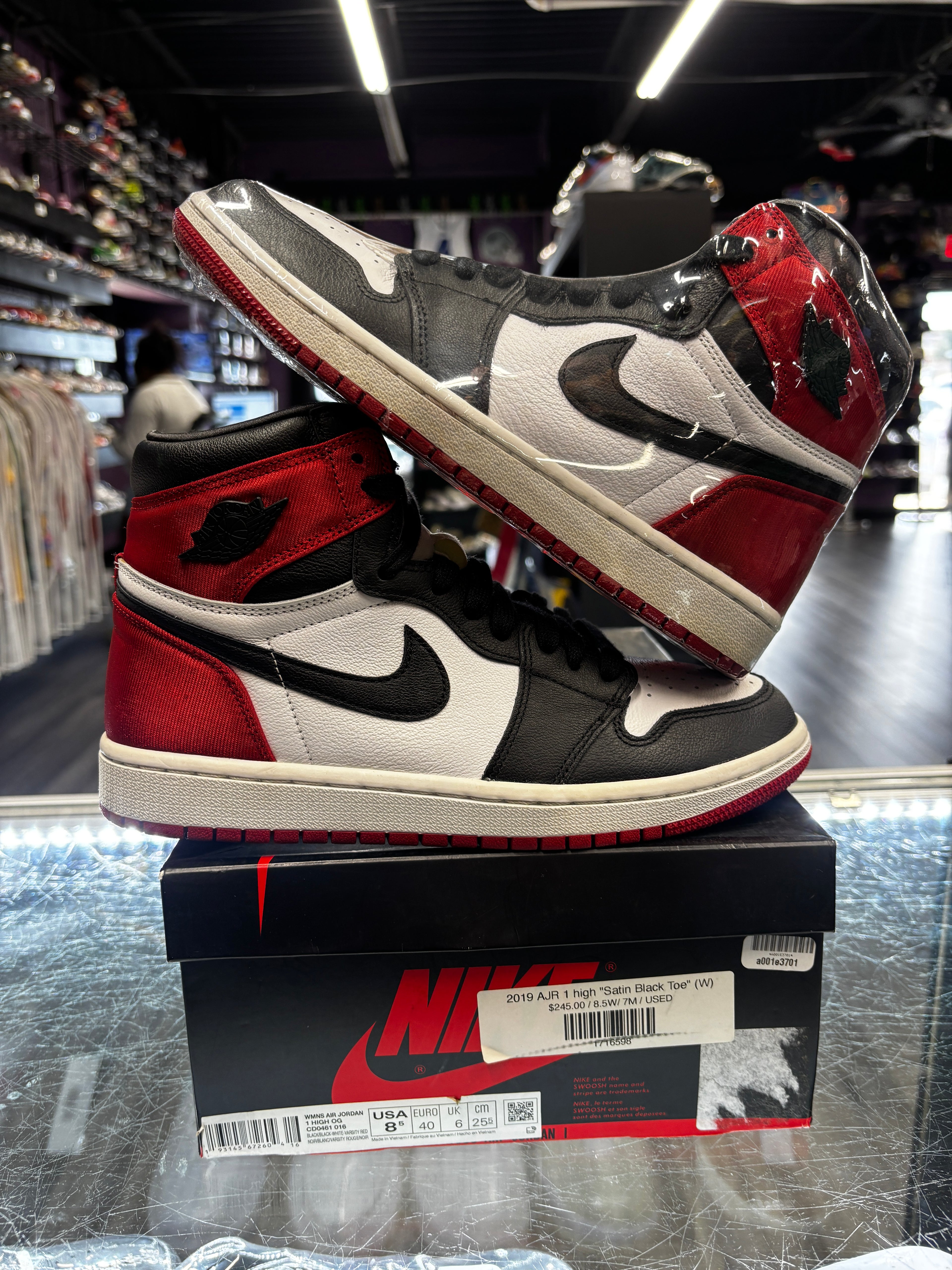 2019 AJR 1 High "Satin Black Toe" (W)