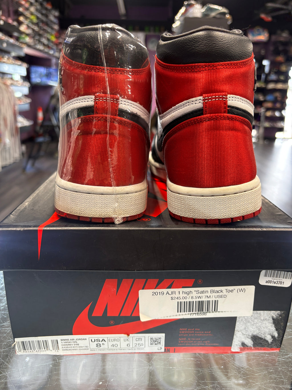 2019 AJR 1 High "Satin Black Toe" (W)