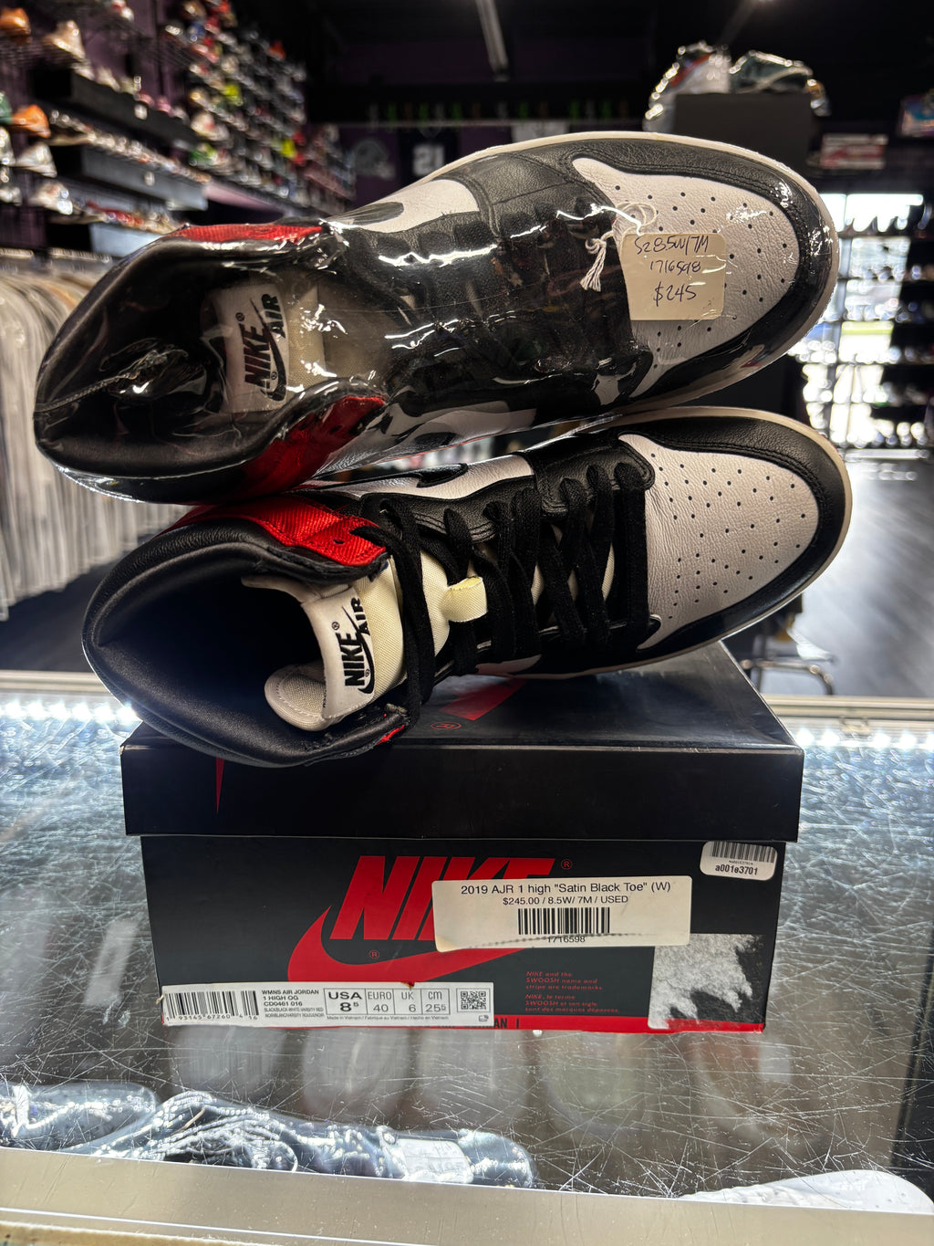 2019 AJR 1 High "Satin Black Toe" (W)