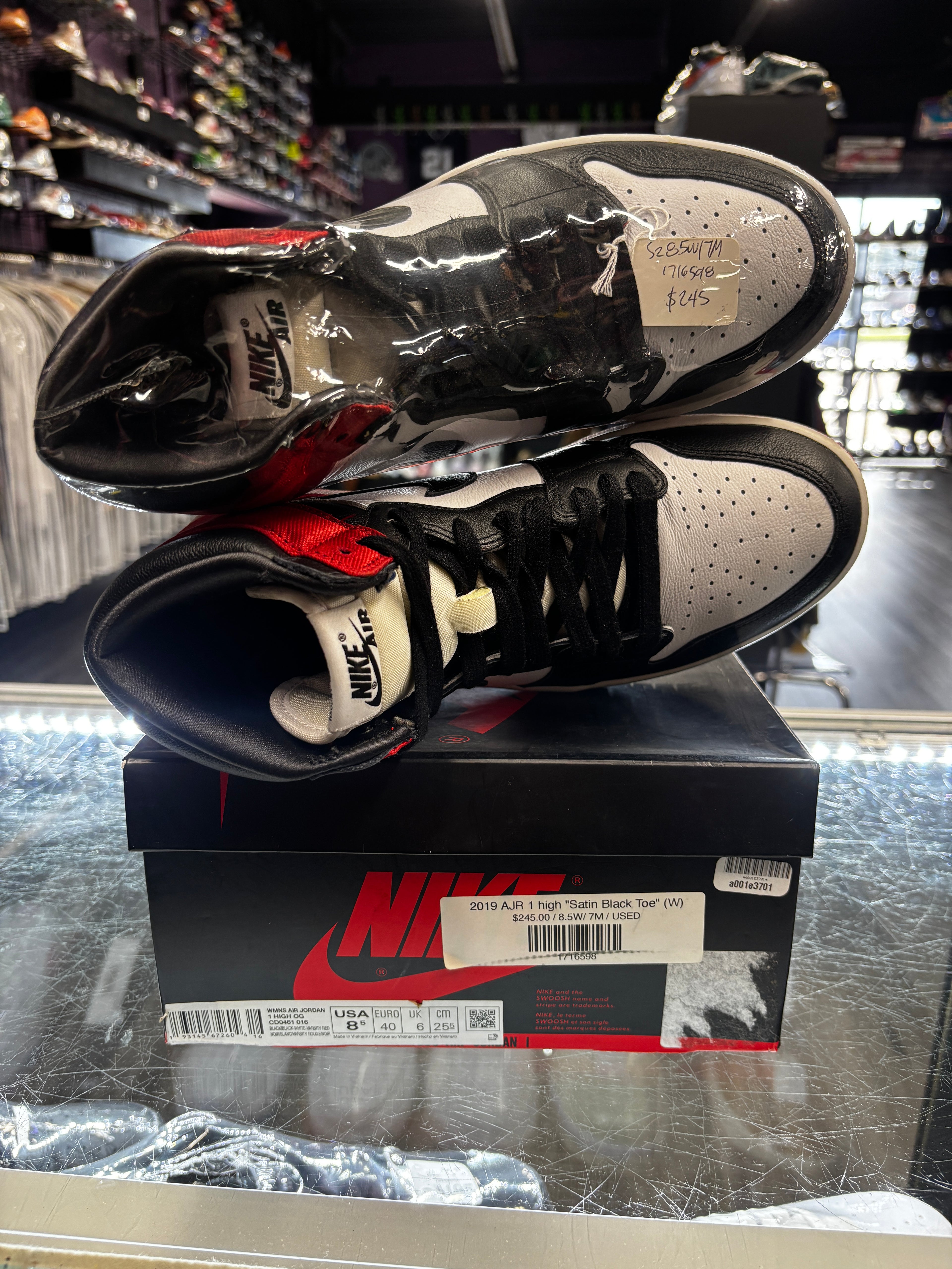 2019 AJR 1 High "Satin Black Toe" (W)