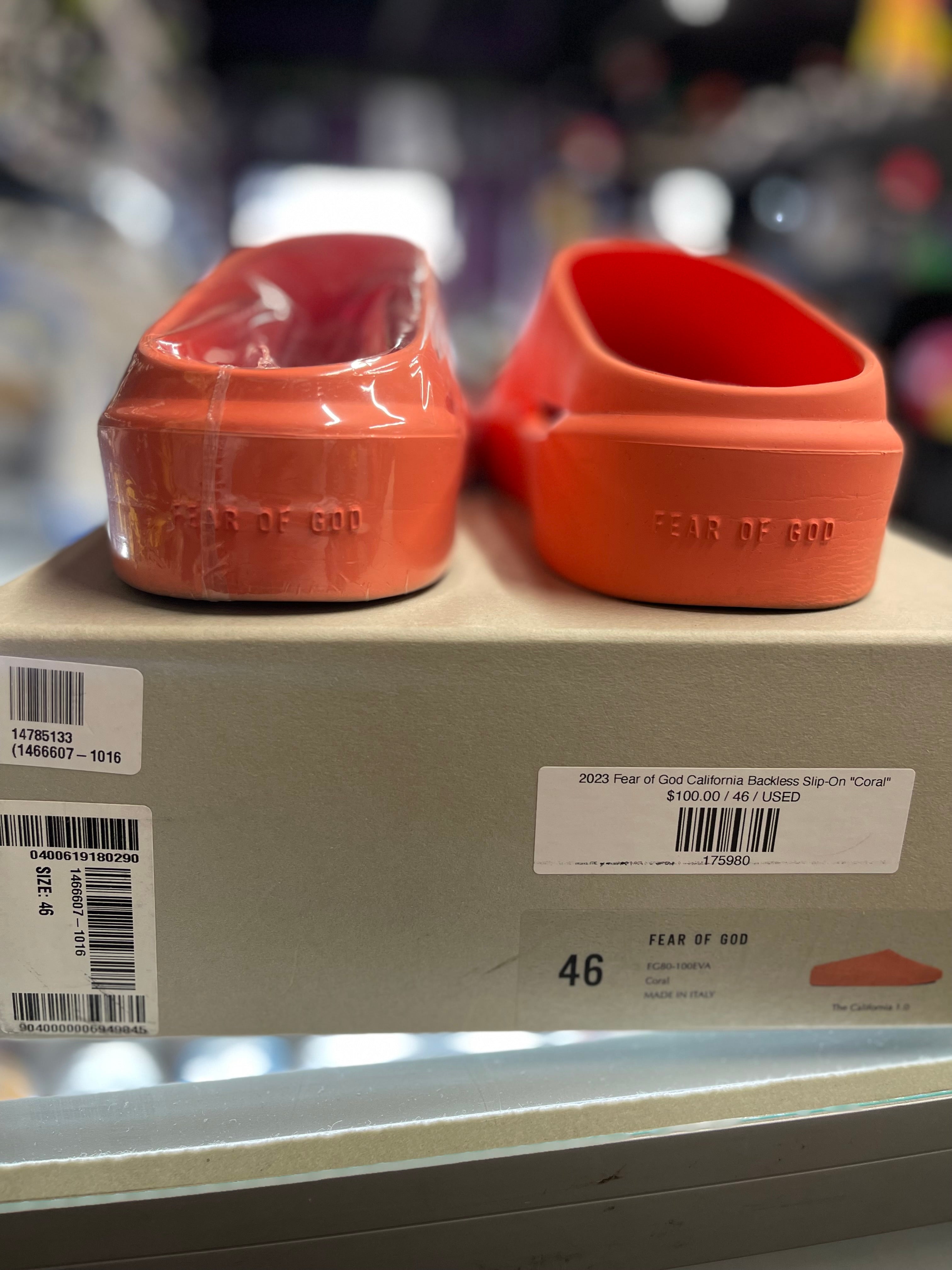 2023 Fear of God California Backless Slip-On "Coral"