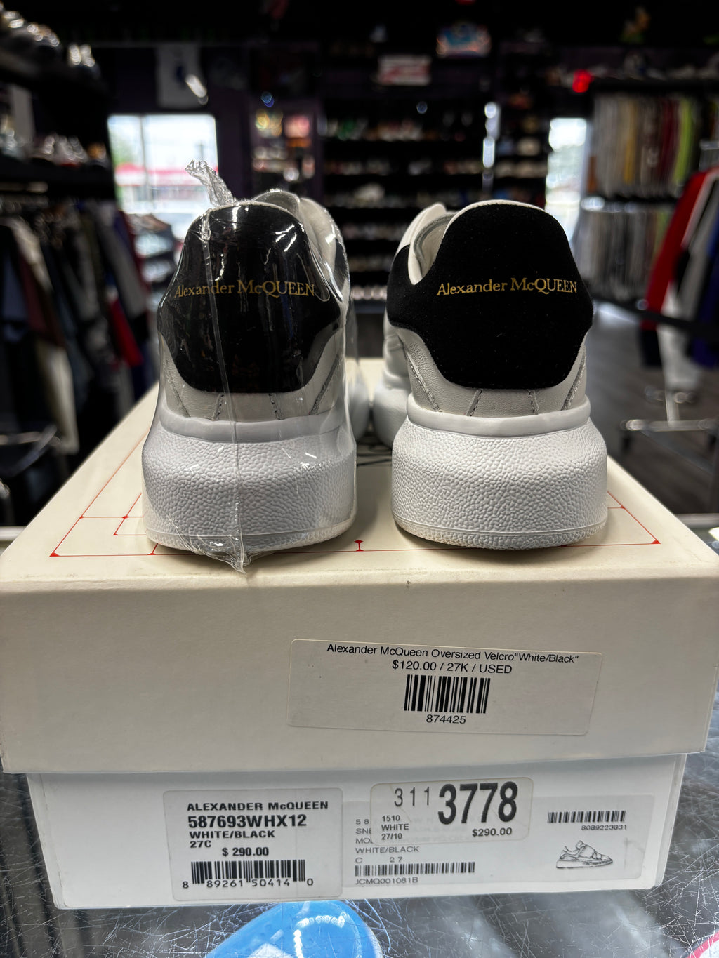 Alexander McQueen Oversized Velcro"White/Black"