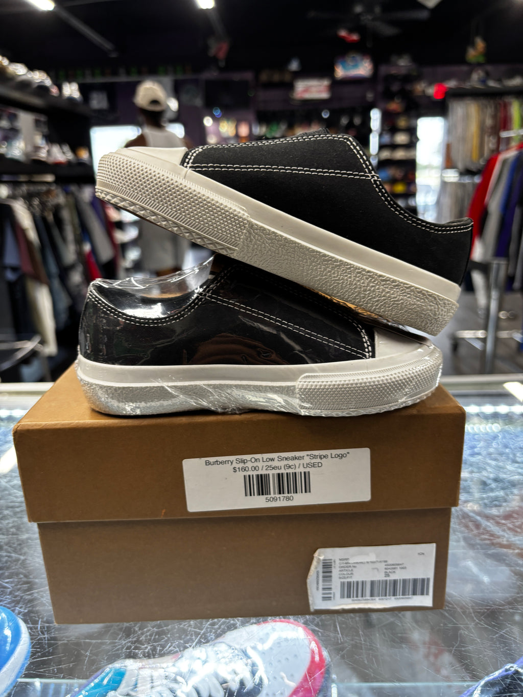 Burberry Slip-On Low Sneaker "Stripe Logo"