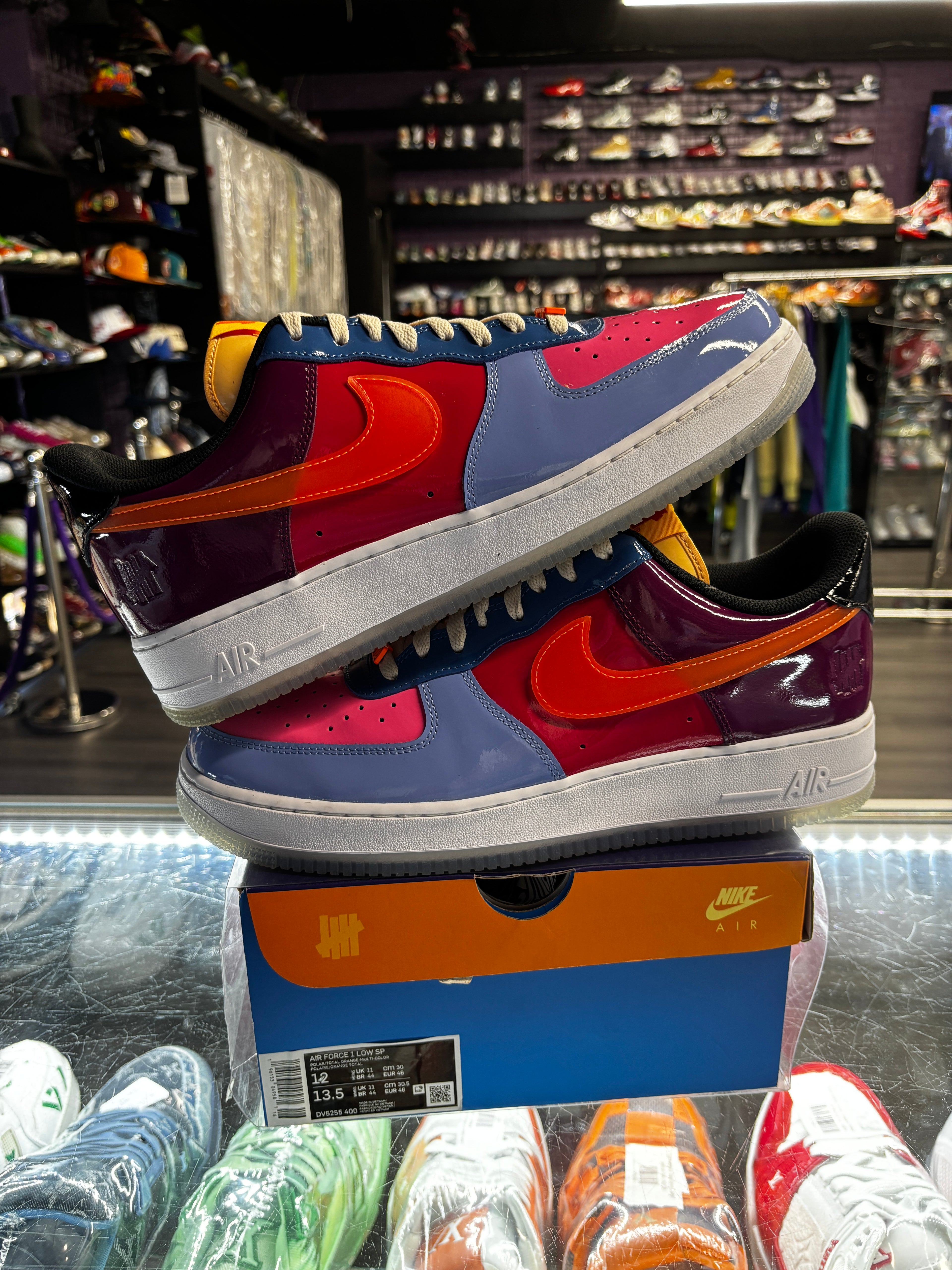 2022 Nike Air Force 1 Low SP "Undefeated Multi-Patent Total Orange"