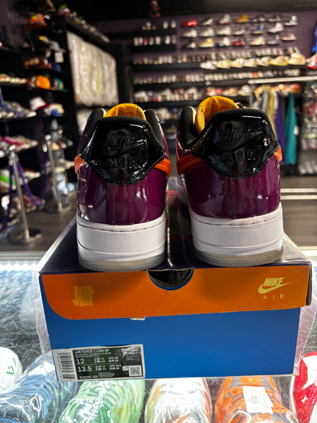 2022 Nike Air Force 1 Low SP "Undefeated Multi-Patent Total Orange"