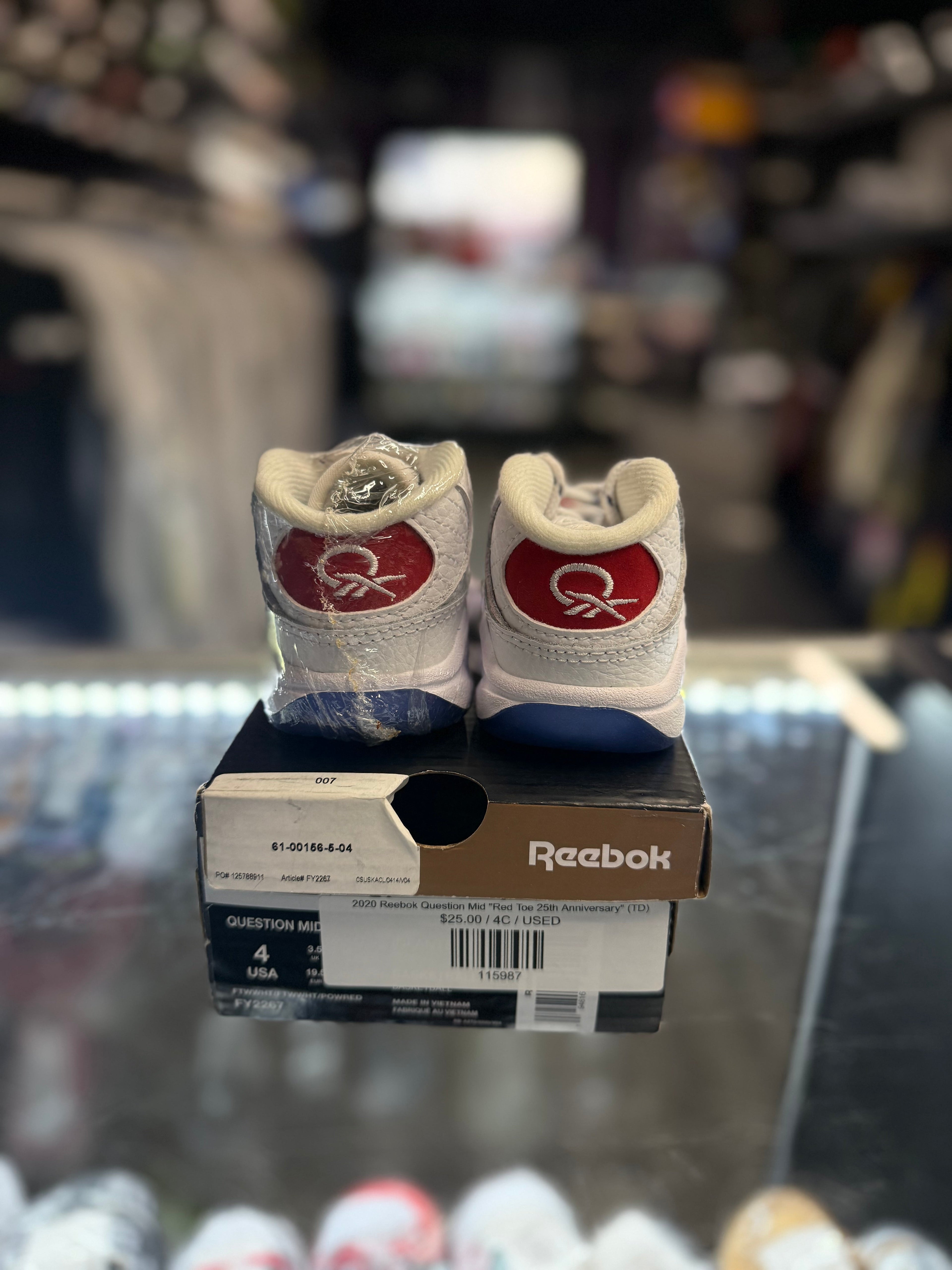 2020 Reebok Question Mid "Red Toe 25th Anniversary" (TD)
