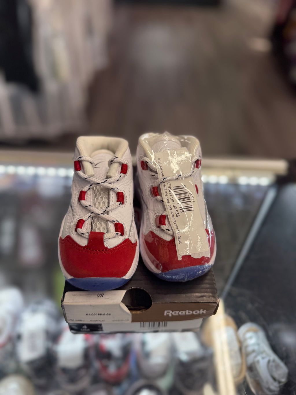 2020 Reebok Question Mid "Red Toe 25th Anniversary" (TD)
