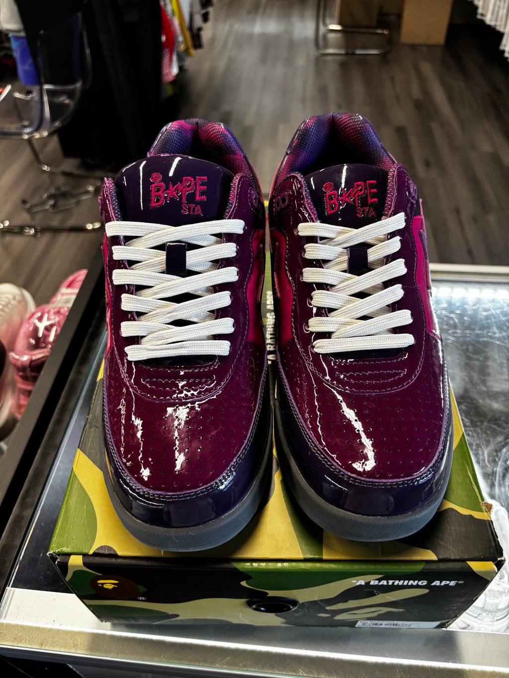 A Bathing Ape Roadsta #1 "Patent Purple"