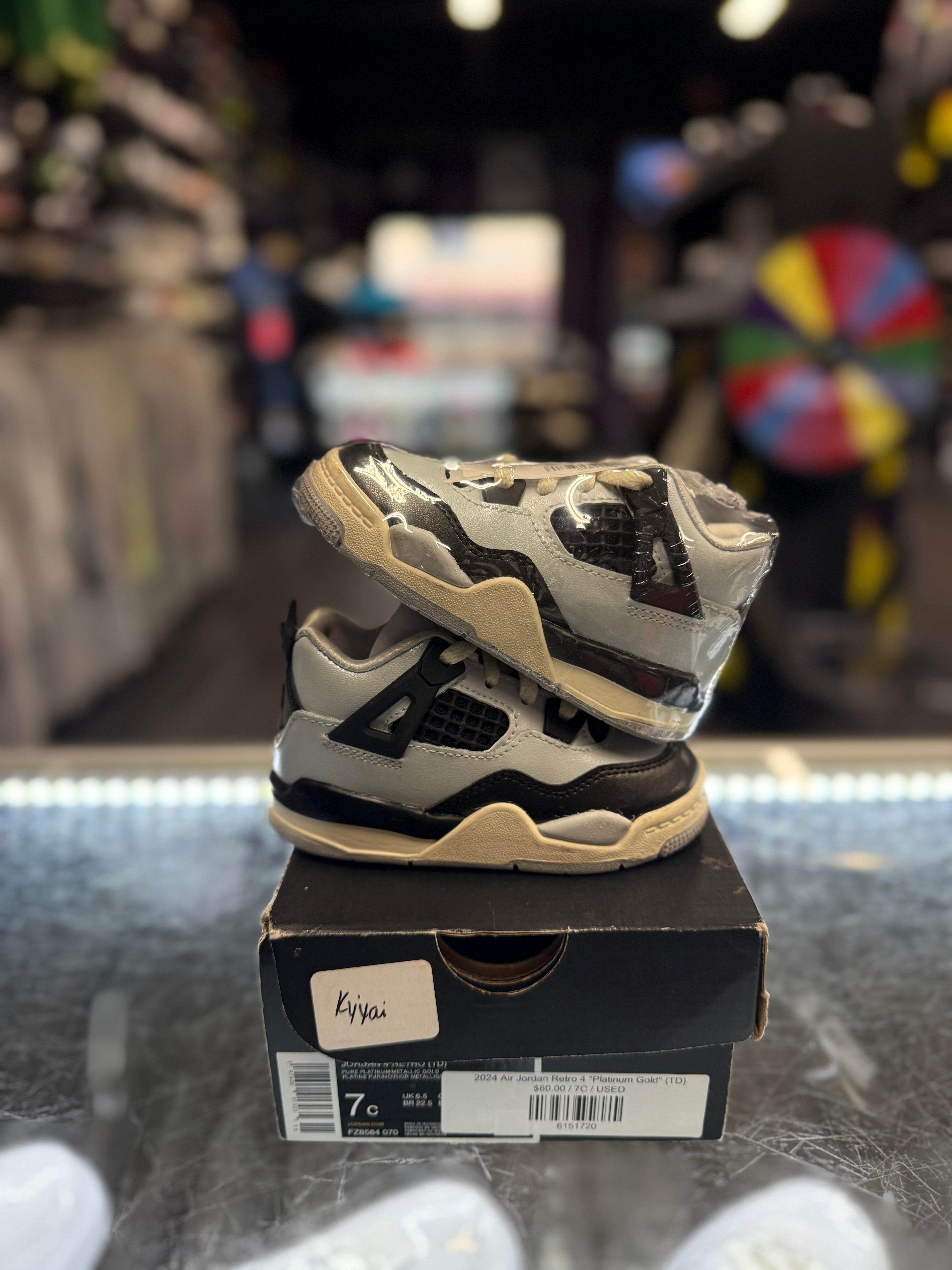 2024 Air Jordan Retro 4 "Platinum Gold" (TD)
